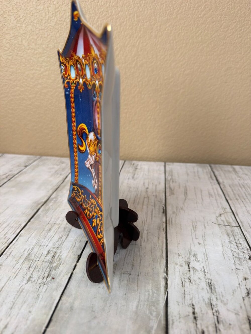 Franklin Mint Peter Scanlan Crystal Carousel Magic Plate Ltd Ed Carnival Horse - Picture 7 of 9